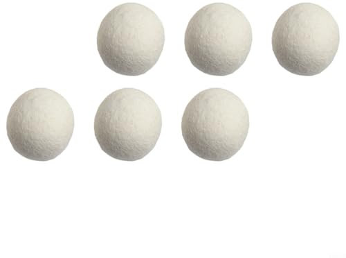 Wool Dryer Ball Set (Pack of 6) A Sustainable Way to Reduce Dampness, Eliminate Smells & Improve Your Drying Experience