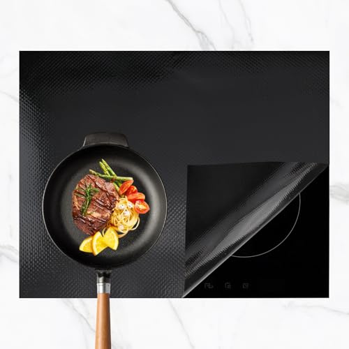 52x61cm Große Silikon Induktionskochfeld Schutzmatte Induction Cooker Silikonmatte Rutschfeste Hitzebeständige Induktionsschutzmatte Rechteckig für Induktionsherd