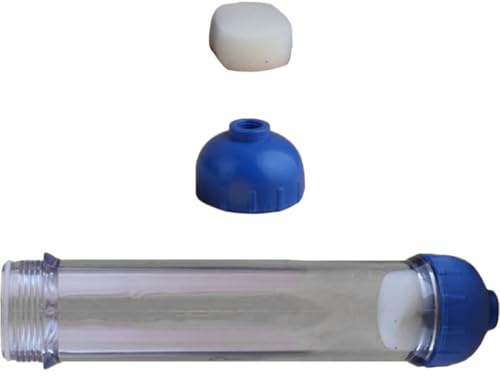 VALICLUD Transparenter Wasserfiltergehäuse Filterflasche DIY Nachfüllbar mit Dichtungsring Anti leckage Für Haushalt Trinkwasseraufbereitung Camping und Wohnmobile