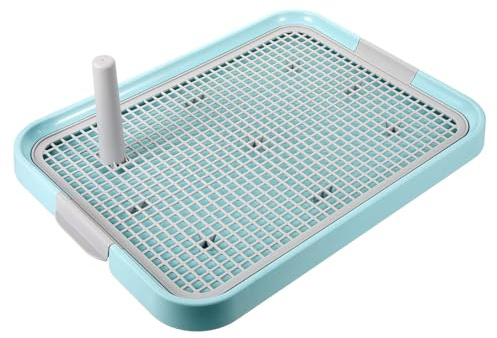 Artibetter Hundetoilette Kunststoff Welpen Toilette mit Rutschfestem Boden und Säulendesign Leicht zu Reinigen Praktische Haustier trainerwanne für Kleine und Mittelgroße Hunde Indoor