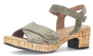 Gabor Damen Plateausandalen, Frauen Sandalen,aktuell,Freizeit,festlich,Schaft-weiten,senkfuss,senk-spreizfuss,Lady,Pine (S.Kork),38 EU / 5 UK