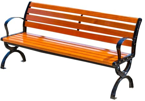 ZMTGLTG Parkbank for Den Außenbereich, Rückenlehne Aus Gusseisen, Lange Bank, Gartenbank for Terrasse Und Garten, Wasserfest Und Rostfrei(120cm)