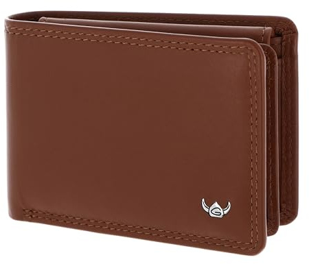 Golden Head Leder Geldbörse Polo RFID Protect Minischeintasche 1040 Cognac braun