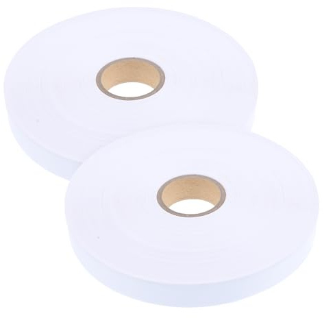 Supvox Bedruckbares Nylon Wäscheetikettenband 2cm Breit Weiß Waschbares Stoffetikett für Individuelle Größenetiketten und Selbstgemachte Kleidungsetiketten zum Nähen