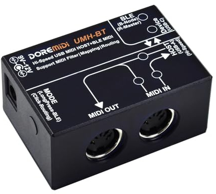 DOREMiDi High-Speed USB HOST BT BLE MIDI Function USB 2.0 Host Port Portable Bluetooth USB MIDI HOST USB-C Port (UMH-BT)