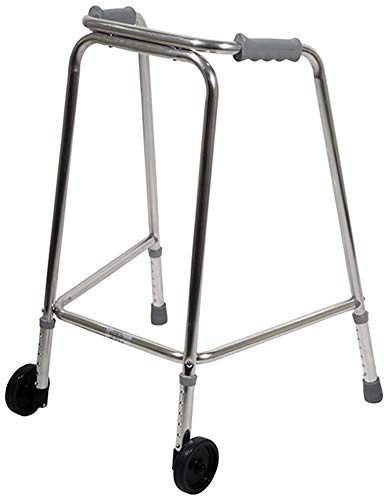 Aidapt Paediatric Standard Adjustable Height Aluminium Lightweight Walking Frame with Wheels and Anti Slip Ferrule Feet to Aid Stability and Confidence when Walking Aid