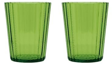 WDLifestyle Linea New York Set Bicchieri, Acrilico, Verde