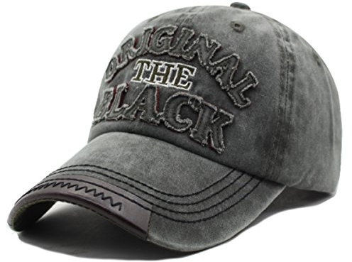 Baseballcap Original The Black Vintage Style Used Washed Look Retro Outdoor Kappe Mütze Cap Schirmmütze Basecap verstellbar (schwarz)