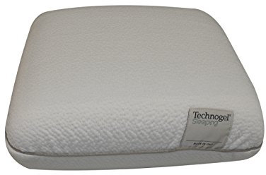 Technogel Original Travel Deluxe Orthopädisches Nackenstütz-Kopfkissen Antibakteriell,HWS-Gel-Kissen für Rücken-& Seitenschläfer inkl. Kissenbezug 33x29x09cm