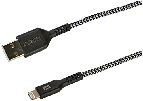 Zendure SuperCord Nylon Lightning Kabel (200 cm iPhone Ladekabel [Apple MFi Zertifiziert] geeignet für iPhone 11, iPhone XS/XS Max/XR, iPhone 6/6s/7/8, iPad und viele mehr), Schwarz