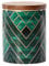 XUDREZ Ceramic Jars, Exquisite Oriental Green Ceramic Canisters for Kitchen Spice Storage, Tea Caddy, Coffee Jar with Wooden Lid (12.8x9.8cm)