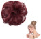 SEGO Haarteil Haargummi lockige Dutt Haarknoten Haarverlängerung unordentlicher Hochsteckfrisuren 30g - Maroon 118#