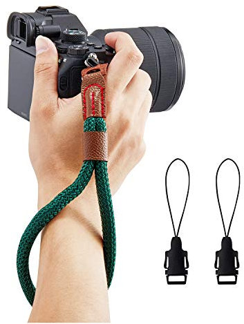 WANBY Professional Camera Padded Grip Hand Strap Prevents Droppage and Stabilizes Video with Black Neoprene Design Wristband for Women Men All DSLR Universal SLR Cameras