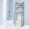 Holdfiturn Over Toilet Storage Unit 3 Tier Over Toilet Storage Rack Bathroom Shelf Organizer Stand Stainless Steel Saving Organizer Stand (Black)