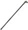 Garden Mile Walking Stick, Cane Vintage Style Dog's Head Walking Stick Mobility Aid, Victorian Look Silver Pewter Black Walking Cane Antique Style Silver Pewter