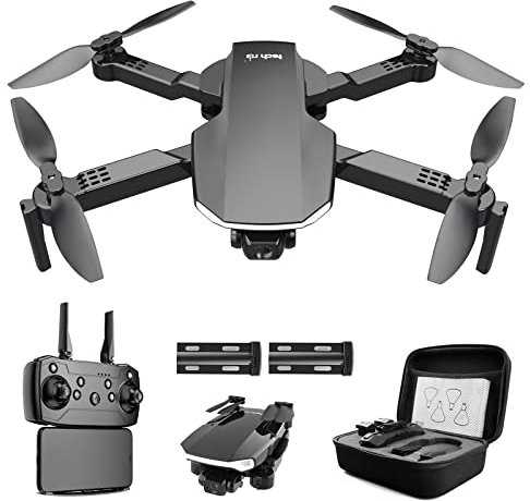 tech rc Drone with Camera for Adults 1080P HD Optical Flow RC Quadcopter with 2 Battery & Carrying Case, APP Gesture Selfie, Altitude Hold, Headless Mode, Foldable Drones for Teenagers Beginner