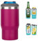 Gteller 4-in-1 Edelstahl-Dosen-/Flaschenisolator, 400 ml, Zwei-Wege-Deckel, SUS isolierter Dosenkühler, Bierflaschenhalter (Rosenrot)