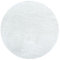 Carpetsale24 Wohnzimmer Teppich - Shaggy Einfarbig Design 160 cm Rund Weiß - Hochflor Schlafzimmer Luxuriös Kuschelig und Super Weich Langflor 50 mm Florhöhe - Flauschiger Runder