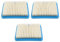 SECURA 3x Luftfilter kompatibel mit Sabo 52-4 TL M.A. SA233 Rasenmäher