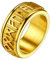 FaithHeart goldener Spinner drehbarer Mittelring Herren Männer Viking Rune Fingerring Punk Bandring Partnerring für Paar Pärchen