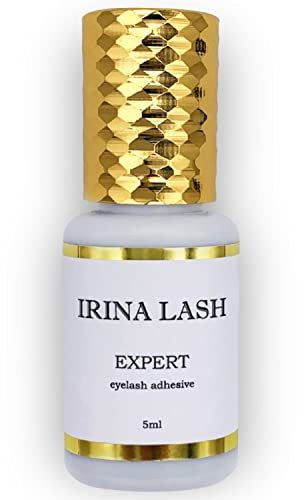 Pegamento Pestañas pelo a pelo Volumen Expert, Registro Sanitario, Secado Muy Rápido 0,5 seg, 7 sem retención, 5 ml negro para Extensiones - Irina Lash