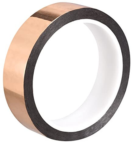 sourcing map Metallisiertes Polyester Folienband Hochglanzpolierte Dekorationsband für Akzentwänden Grafischen Künsten Garderoben Bastelband Detaillierung 50m x 25mm Rosegold