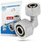 Winkelverbinder PEX-AL-PEX Schraubfitting Klemmverschraubungen Aluverbundrohr Sanitär-Heizungssystem 16x20 | Messing Schraub-Kupplung Übergang Winkel 90° Verbundrohrsystem