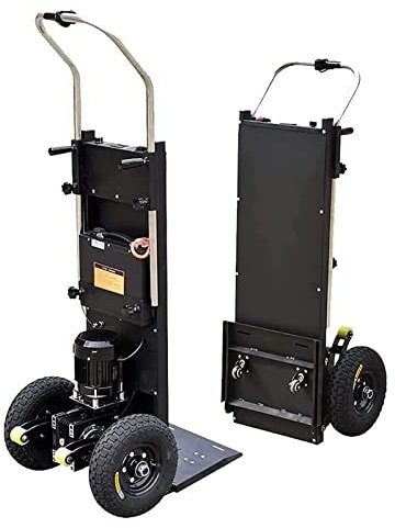YESYUE Elektrisch Sackrodel-200kg Kapazität-Treppensteiger sackkarre elektrisch Arbeitssparender Trolley, 1200W Brushless Motor&48V/18AH Abnehmbarer Akku, S-förmiger Stützarm