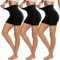 DDOBB Radlerhose Damen Kurze Shorts Sporthose Leggings Blickdicht High Waist Elastisch Unterhosen Fitness Hotpants Sommer Boxershorts(Schwarz*3,S-M)
