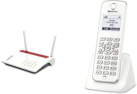AVM FRITZ!Box 6850 LTE Edition International, Modem Router 4G/3G con Wi-Fi Dual Band fino a 1.266 Mbit/s, Mesh, 4x Gigabit Lan, 1x USB 3.0 + AVM FRITZ! Fon M2, Telefono Cordless
