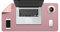DOBAOJIA Sous-Main Bureau, Tapis de Bureau, Tapis de Clavier et Souris, Tapis de Portable, Pad Écriture, Mouse Pad XL, pour Bureau/Maison/Gaming, Double Face en Cuir PU 70 x 35cm (Rose Foncé/Rose)
