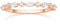 Titaniumcentral Ringe Damen Vorsteckring Schmal 14K Vergoldet Schlicht Eternity Zirkonia Verlobungsringe Eheringe Versprechen Ring (Rosegold,47 (15.0))