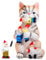 Garten Katze frisst Zwerge Statuen Lustige Katze Statue Kunst Garten Dekorationen Rasen Veranda Garten Ornamente Geschenk