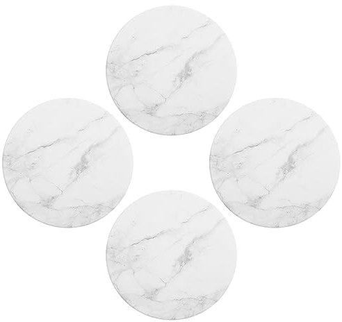 Cabilock 4pièces Lot de Dessous De Motif Marbre Résistant à Usure Accessoire De Tasse pour Bureau Et Maison