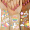 118 PCS Unicorno Tatuaggio Temporaneo, Glitter Stile Tatuaggio Orgoglio Corona Arcobaleno Tatuaggio Finto per le ragazze di partito Supporti di compleanno dei bambini, impermeabile Tattoo Sticker
