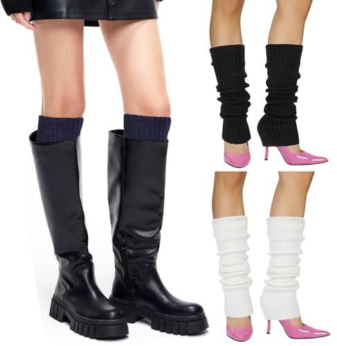 XEPST 3 Paare Stulpen Damen Winter Beinwärmer, Stulpen Mädchen Beinstulpen Damen Stricken Häkelarbeit Pulswärmer Leg Warmers Stiefel Boot Abdeckung für Winterwärmer