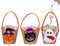RXXR 3 Stück Leinen Halloween Trick or Treat Tasche, Süßigkeiten Partytüten Beutel Geist Schwarze Katze Kürbis Stofftaschen,für Halloween Party Maskerade