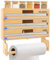 Porta Pellicola e Alluminio con Taglierina, 4 in 1 Dispenser Pellicola e Alluminio, Portarotolo da Cucina da Parete, Porta Rotoli Alluminio e Pellicola, Taglia Pellicola da Cucina