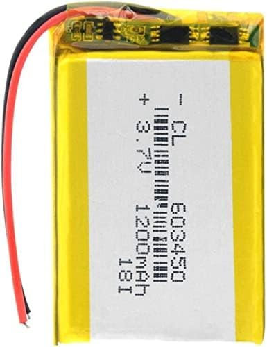 Batterie Rechargeable Li-polymère 3 7V 603450 Batterie Lithium Polymère 1200mAh pour MP3 MP4 DVD Lumière LED PSP.1 PCS