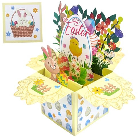 Pop Up Karte Ostern, Frohe Ostern Karte 3D Pop Up Osterkarte Osterkarten Grußkarten Frohe Ostern Grußkarten Ostern Glückwunschkarten Mit Umschlag 3D Kaninchen Grußkarten Für Ostern