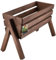 KOTARBAU® Jardinera con patas de 40,5 x 18 x 28,5 cm, color marrón, para balcón, jardinera elevada, para terraza y balcón, jardinera elevada