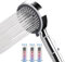 Soffione Doccia con Filtro Anticalcare,Doccino per Doccia con 6Funzioni Getto,Doccetta con Interruttore ON/OFF e filtro doccia,Rimuove I'acqua Dura,⌀110mm,Cromo