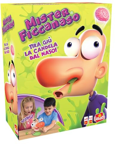 Carlo Crado – Italienische Version – Aktions- und Geschicklichkeitsspiel für Kinder ab 4 Jahren – Schießlui, die Würmer der Nase – Gesellschaftsspiel zum Spielen mit Familie oder Freunden – 2 bis 4