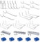 Simon Rack 30 Pièces Crochets pour Panneaux Perforés, Crochets pour Panneau Perforé Porte Mural, Crochets Muraux pour Organiser Outils Établi Rayonnages de Magasins
