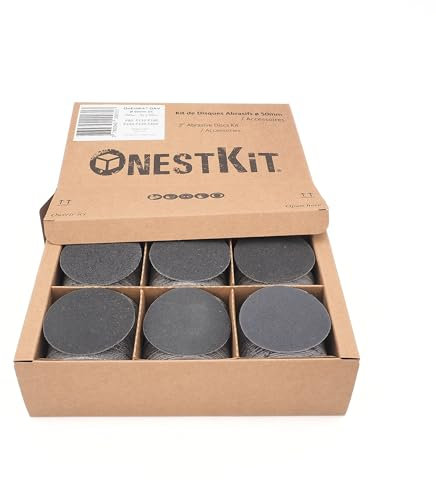 Coffret de 300 disques de poncage Ø 50mm pour plateau de ponçage pour perceuse, mini disque abrasif en Carbure de Silicium grossier à fin grain P80 P120 P180 P240 P320 P400 Ø 50mm