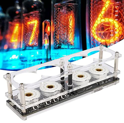 Nixie-UhrNixie-RöhrenuhrLED-RöhrenuhrLED-DigitaluhrDIY-Nixie-Röhrenuhr, 4-Bit-Nixie-Röhrenuhr mit Integriertem Design und RTE-Steuerung für Q0-1/SZ1-1/SZ3-1/SZ-8