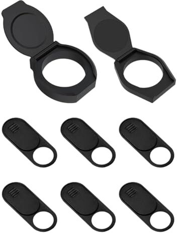 IPNSDON 6pcs Webcam Cover (Black) Webcam Cover (Sliding) Increase Small Size Webcam Peep-Proof Cover for Laptop Tablet Mobile Phone Computer 6pcs Set