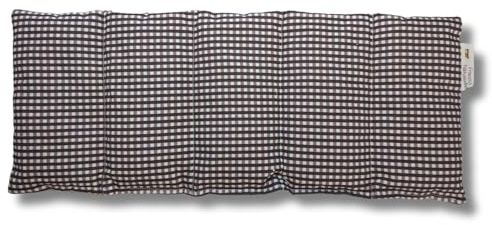 Franzis Nähstube I Kirschkernkissen I 50x20cm I kariert braun I 100% Baumwolle I Körnerkissen I Schmerzlinderung I Wärmekissen für Mikrowelle I Kältekissen