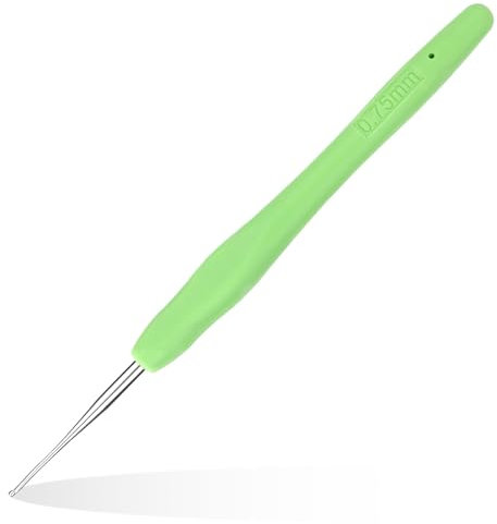 Benlay 0.75mm Häkelnadeln Zum Häkeln Und Stricken, Ergonomische Häkelnadeln Mit Weichen Griffen Für Arthritische Hände, Leichtes Und Bequemes Häkelwerkzeug, Häkelwerkzeug Für Strickanfänger