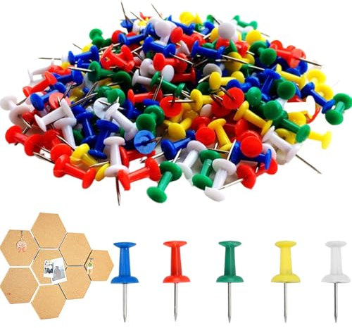 180 Stück Mehrfarbig Reissnägel,Kreativ Dekorative Bunte Reißzwecken Groß,Pinnwandnadeln,Pinnwand Nadeln,Heftzwecken,Bunt Pinnwandnadeln Für DIY, Wandkarten, Bulletin Board, Kork Boards